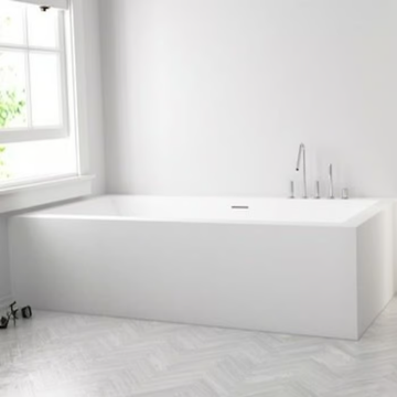 B-FLAT - Rectangular custom Corian® bathtub by RILUXA - view 3