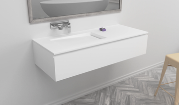 CANADA - Single wall-mounted vanity unit by RILUXA - view 3