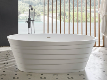 CHIC - Oval Solid Surface bathtub by RILUXA - view 2