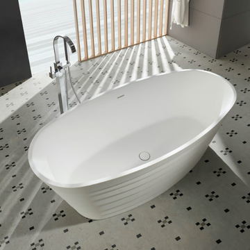 CHIC - Oval Solid Surface bathtub by RILUXA - view 3