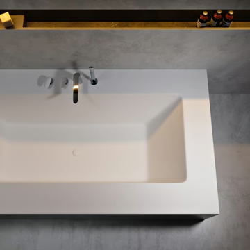 DELIGHT 8410 - Rectangular Corian® bathtub by RILUXA - view 3