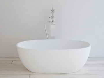 NANTES MINI - Oval Solid Surface bathtub by RILUXA - view 2