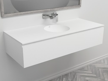 PURITY - Single wall-mounted vanity unit with drawers by RILUXA - view 2