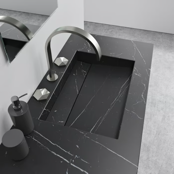 MARQUINA - Inset wall-mounted double washbasin by RILUXA - view 3