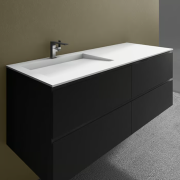 TENNESSEE - Single wall-mounted vanity unit with drawers by RILUXA - view 3