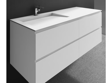 TENNESSEE - Single wall-mounted vanity unit with drawers by RILUXA - view 2