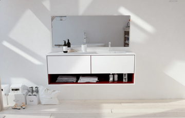TORONTO CARTHAGE - Single wall-mounted Corian® vanity unit by RILUXA - view 3
