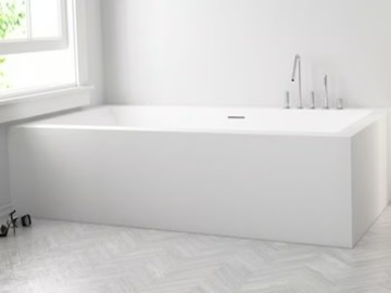 B-FLAT - Rectangular custom Corian® bathtub by RILUXA - view 2