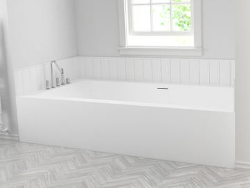 B-FLAT - Built-in custom Corian® bathtub by RILUXA - view 2