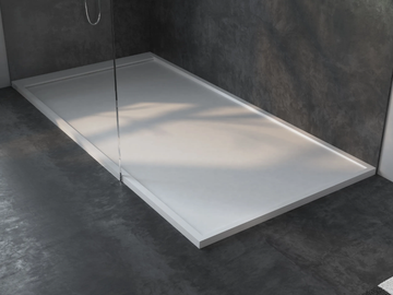 BRUXELLES - Corner rectangular Corian® shower tray by RILUXA - view 2