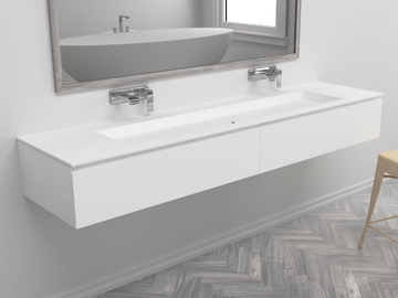 INDIANA - Double wall-mounted vanity unit with drawers by RILUXA - view 2