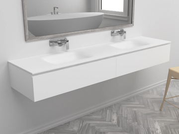 NEVADA - Wall-mounted vanity unit with drawers by RILUXA - view 2