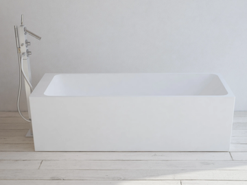 FIRENZE - Rectangular Solid Surface bathtub by RILUXA - view 2