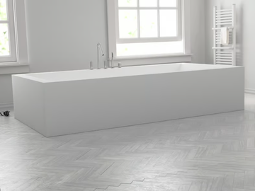 ISLAND - Rectangular custom Corian® bathtub by RILUXA - view 2