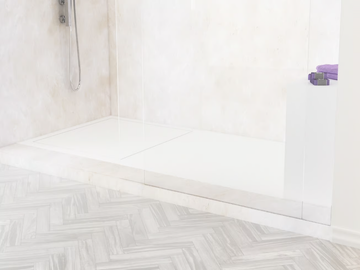 NANTES - Corner rectangular Corian® shower tray by RILUXA - view 2
