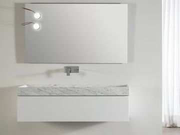 PALACE - Single wall-mounted marble vanity unit by RILUXA - view 2