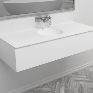 PURITY - Single wall-mounted vanity unit with drawers by RILUXA - view 3