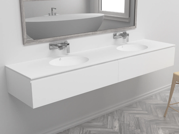 RED - Wall-mounted vanity unit with drawers by RILUXA - view 2