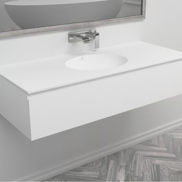 RED - Single wall-mounted vanity unit with drawers by RILUXA - view 3
