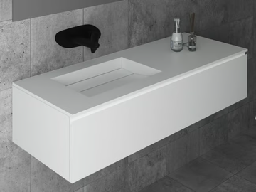 ALABAMA - Wall-mounted vanity unit with drawers by RILUXA - view 2