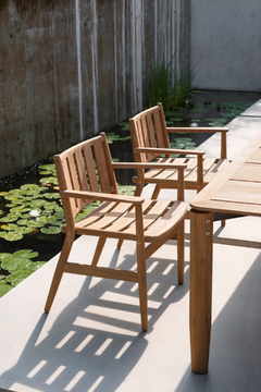 LEVANTE 001 - Teak garden chair with armrests by RODA - view 3