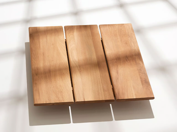 EOLIE - Square iroko garden side table by RODA - view 2