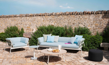 PIPER - 3 seater aluminium garden sofa with belting by RODA - view 3