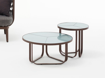 THEA - Round porcelain stoneware garden side table by RODA - view 3