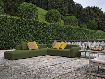 DANDY - Corner fabric garden sofa by RODA - view 3