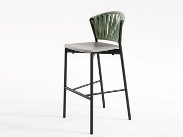 PIPER 150 - High stool in aluminum and resin with footrest by RODA - view 2