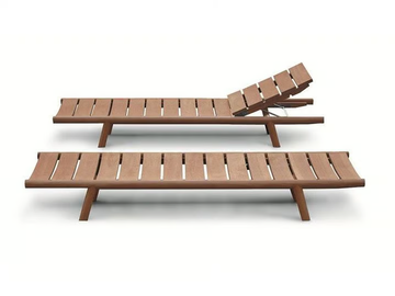 ORSON - Recliner teak sun lounger with castors by RODA - view 2