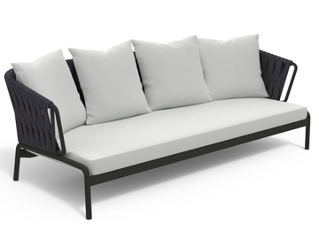 SPOOL 203 - 3 seater powder coated steel garden sofa by RODA - view 2