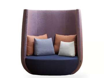 NIDO - Fabric small sofa high-back by ROSSIN - view 2