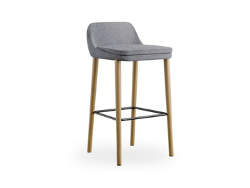 SOFIE - Fabric stool with integrated cushion by ROSSIN - view 3