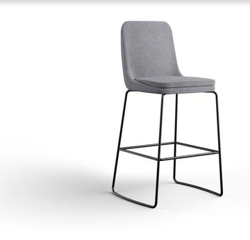 SOFIE - Sled base high fabric stool by ROSSIN - view 3