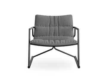 SIGNA - Sled base fabric easy chair with armrests by ROSSIN - view 2