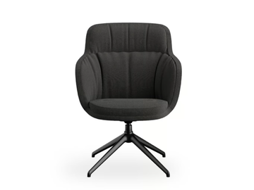 CLEO MINI - Swivel fabric easy chair with armrests by ROSSIN - view 2