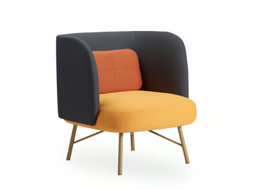 ELBA - Fabric easy chair with armrests by ROSSIN - view 2