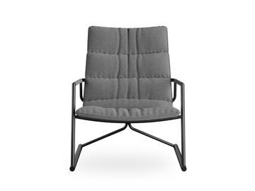 SIGNA - Sled base fabric easy chair with armrests by ROSSIN - view 2