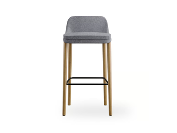 SOFIE - Fabric stool with integrated cushion by ROSSIN - view 2