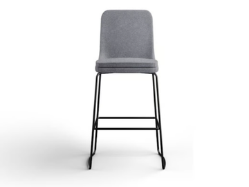 SOFIE - Sled base high fabric stool by ROSSIN - view 2