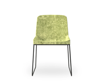 TONIC METAL - Sled base fabric chair by ROSSIN - view 3