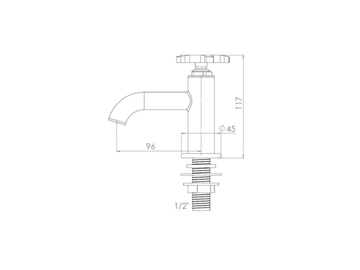 FLAMANT FACTORY - Countertop 1 hole washbasin tap by RVB - view 3