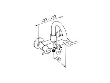 FUN - 2 hole bathtub mixer by RVB - view 3