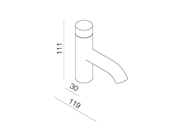 TUNE - Countertop 1 hole washbasin tap by RVB - view 3