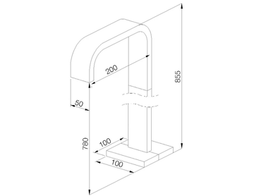 ANDREW - Floor standing bathtub spout by RVB - view 3