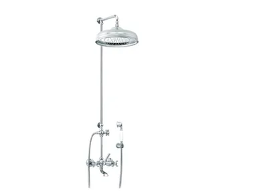 1920-1921 - Wall-mounted brass shower panel with hand shower by RVB - view 2