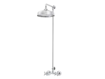 1920-1921 - Wall-mounted thermostatic shower panel with overhead shower by RVB - view 2