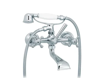 1920-1921 - 2 hole wall-mounted bathtub mixer with hand shower by RVB - view 2