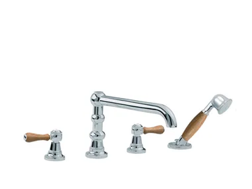 1935 WOOD - 4 hole bathtub set with hand shower by RVB - view 2